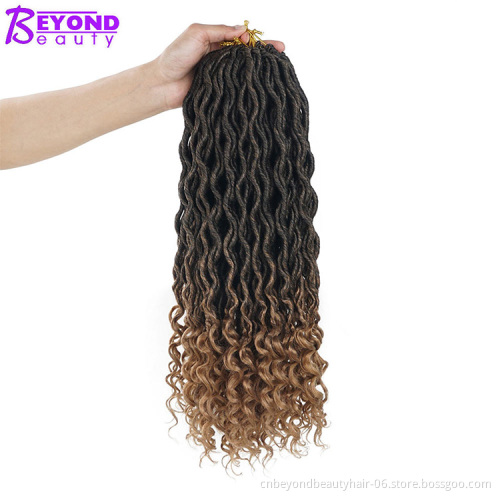 best Goddess Faux Locs Crochet Hair Synthetic Crochet Braids Dread Locs Curly Hair darling Braiding Hair